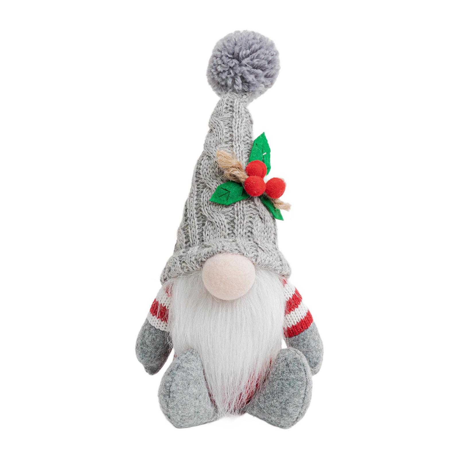 Scandinavian Knitted Santa Claus Gnome Ornaments