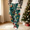Men's Casual Pants with Christmas Print, Loose Fit Comfortable Street
