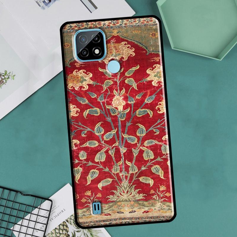 Persian Carpet Floral Pattern Case For Realme 9 Pro Plus 8 8i 9i C35 GT Neo 2 Cover For OnePlus 10 9 Pro Nord2 8T 9R 10R