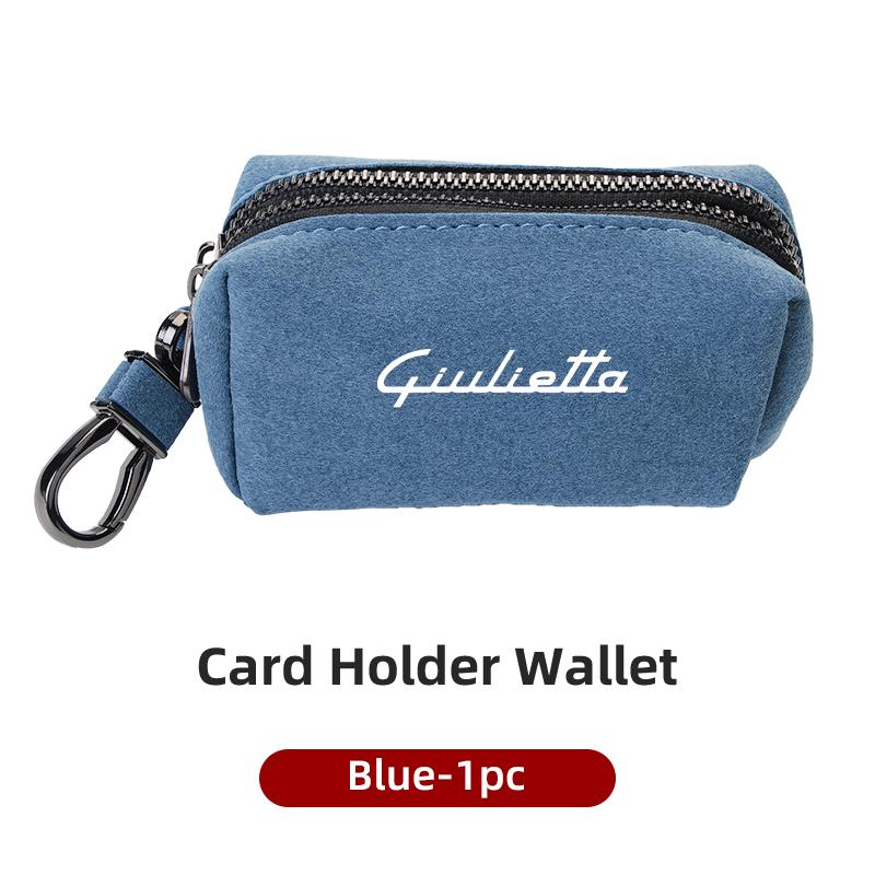 For Alfa Romeo Car Logo Unisex Portable Wallet Suede Leather Material For Alfa Romeo Giulietta 159 147 156 166 Mito Giulia GT St TJ0