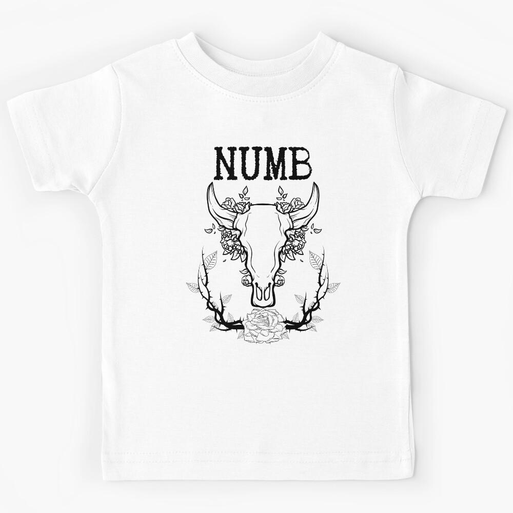 NUMB - skull, rose and thorns Kids T-Shirt 160