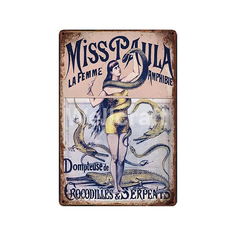 [ WellCraft ] Circus Lion Elephant Tiger Clown Horse Metal Sign Vintage Painting Decor  LT-1899 Room Decoration