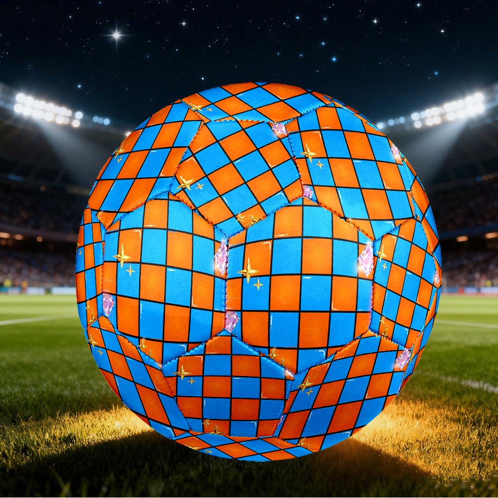 1pc Colorful Stars Size 5 Soccer Ball Professional Match Training Football Indoor &Outdoor Sports Ball Lightweight Durable C6541