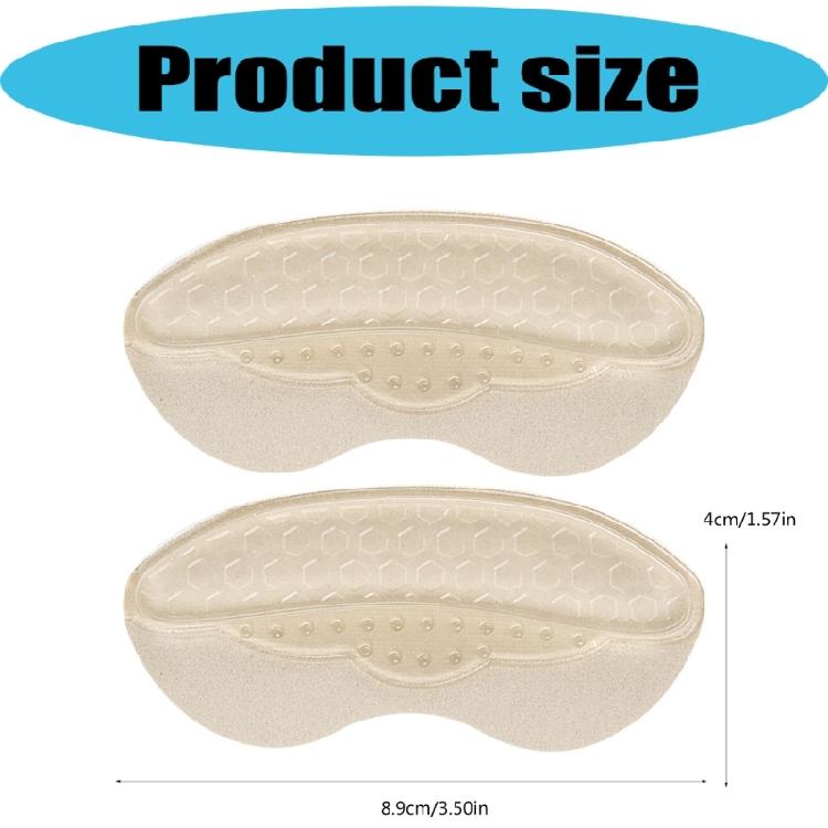 Cushioned Adhesive Heel Inserts with Silicone Paaded Soft Flannel Fabric Heel Grip for Protective Secures Fit in Shoes