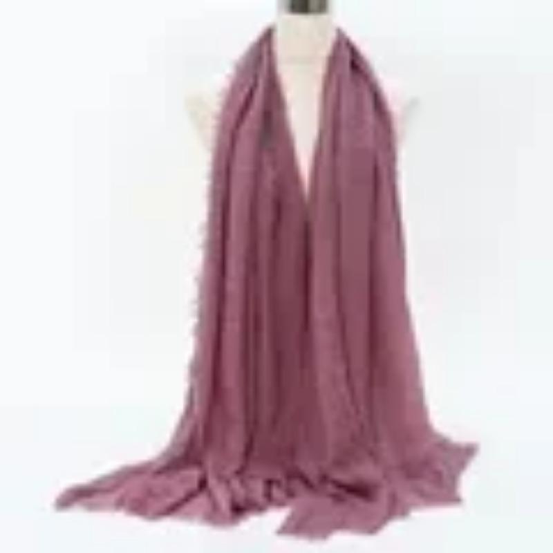 Muslim Cotton Crinkle Hijabs for Women Soft Islamic Headscarf Shawl Wrap for Ladies Breathable Lightweight Khimar Head Cover