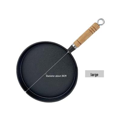 Yoshida Craftsman Cast Iron Frying Pan with Wooden Handle