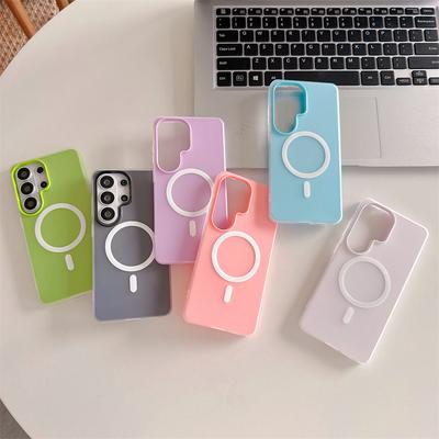 Candy Color Jelly Magnetic Case For For Samsung Galaxy S26 S25 Edge S24 FE S23 Plus S22 Ultra For  Hard PC Back Cover