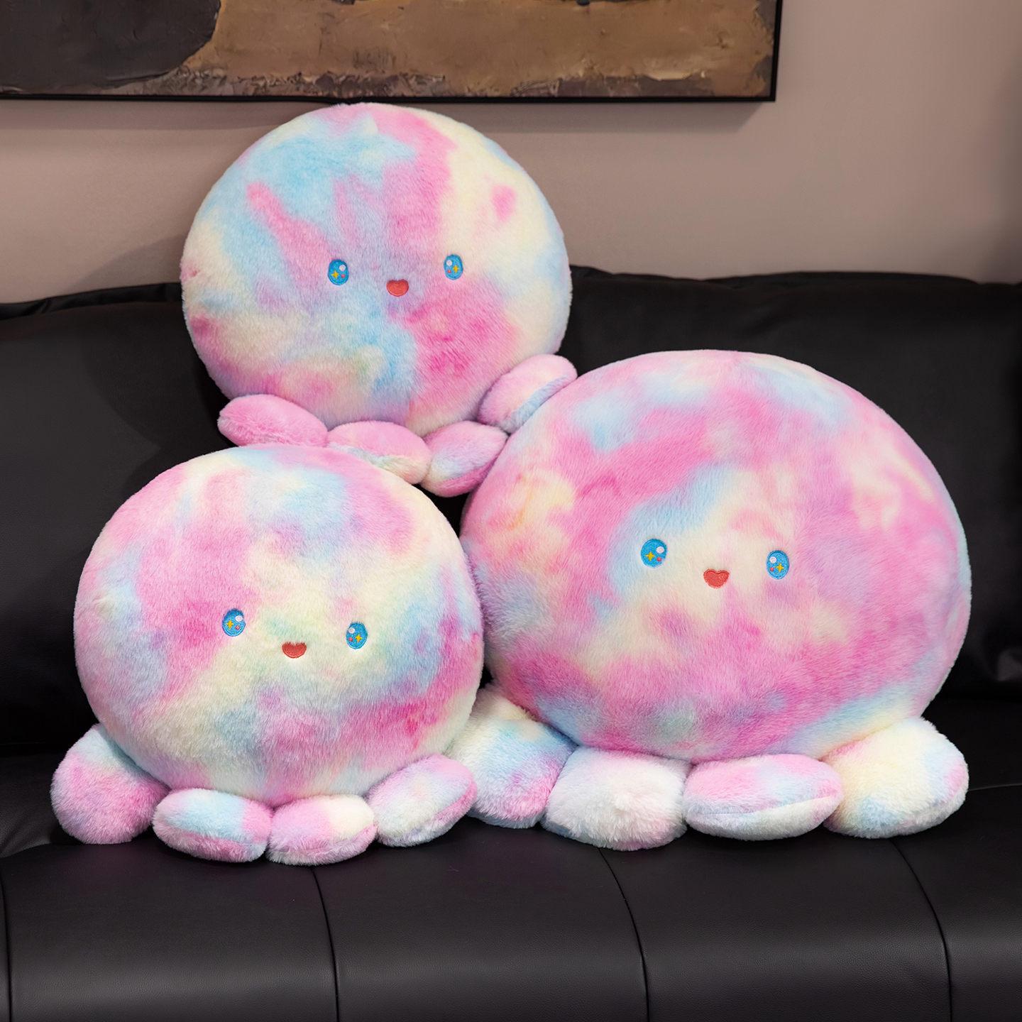 Bai Fen Bai Dolls And Toys Colorful Octopus Doll Plush Toy Marine Animal Octopus Doll Children's Company Soothing Rag Doll