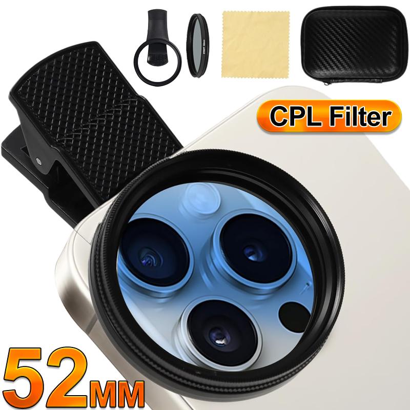 52mm 67mm Cpl Polarizer Filter For Iphone Android Smartphone Camera Lens For Water Glass Building Photography 52 mm