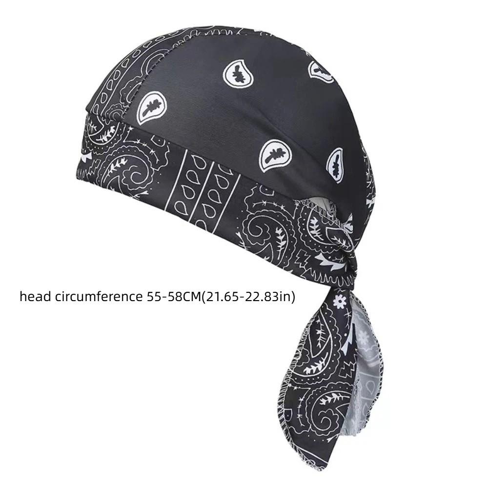 Cashew Print Cycling Headscarf Breathable Men's Pirate Hat Paisley Printed Headscarf For Men Women