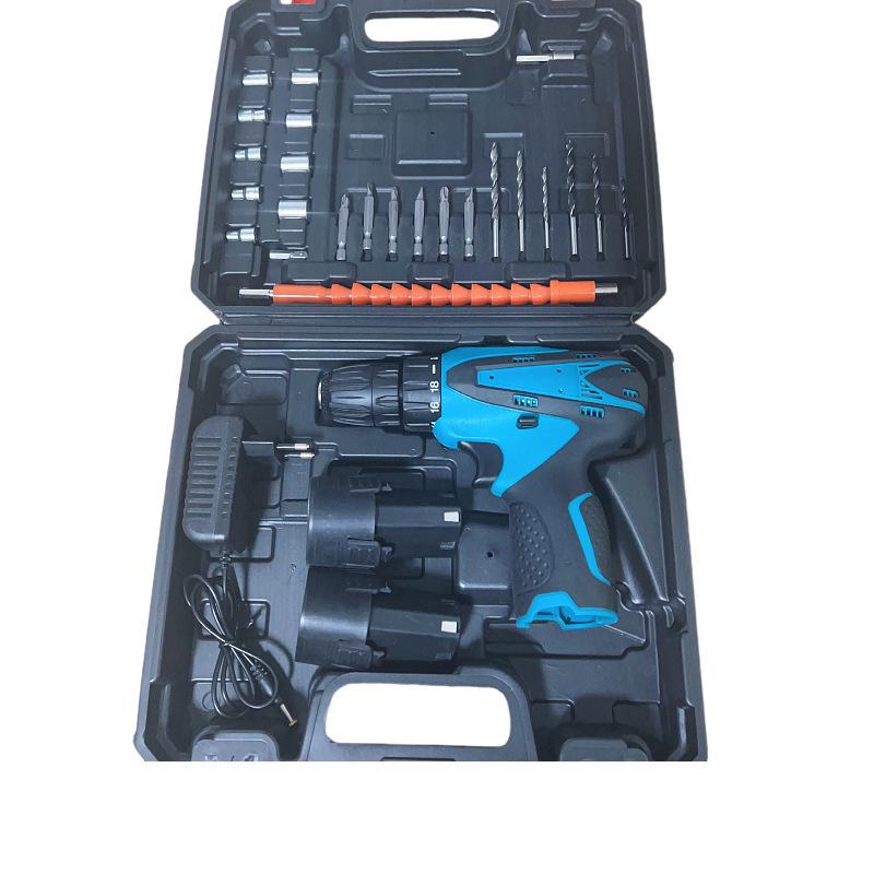 High-Power Brushless Electric Hand Drill Set with Lithium Battery