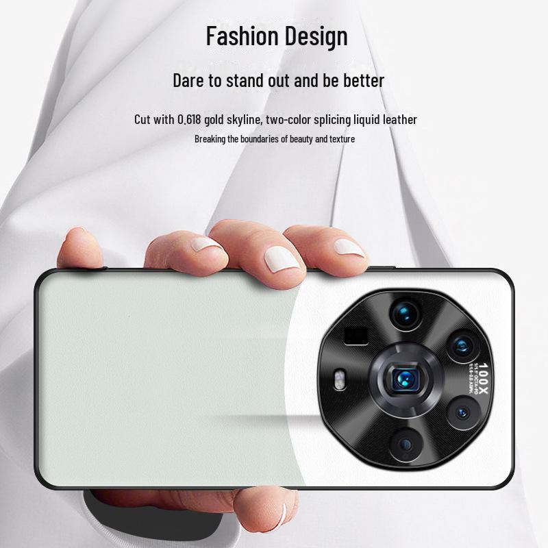 Liquid leather protective cover for Honor Magic 4 Ultimate Edition - anti-fall, one-piece design, ready to ship.