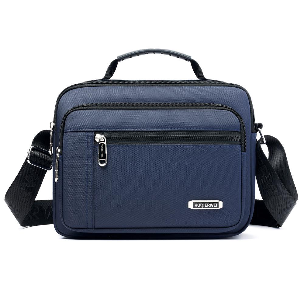 Men Business Messenger Bag Waterproof Oxford Crossbody Shoulder Bag Multi Pocket Travel Pack