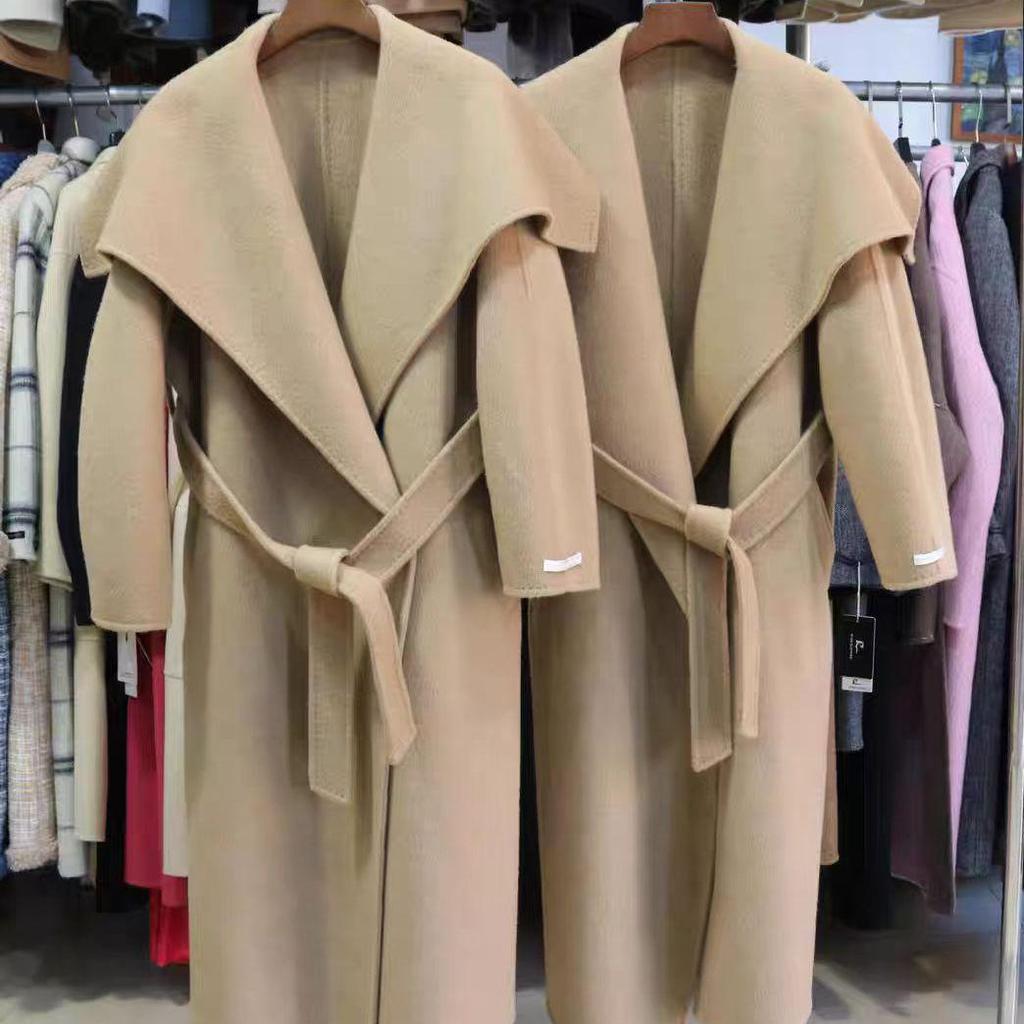 Woolen Long Elegant Double-Sided Lapel Wasteland Style Winter Autumn Loose Coat