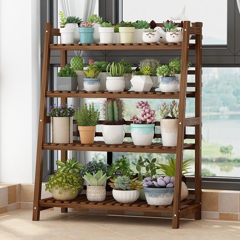 Modern Bamboo 3-Tier Ladder Plant Stand