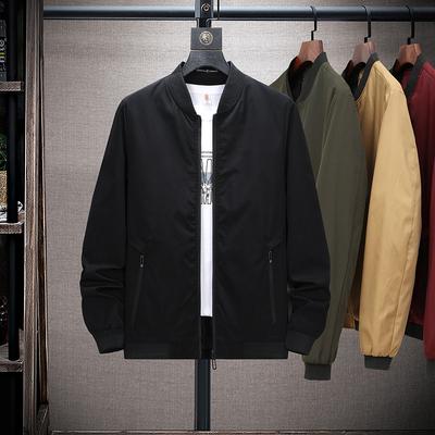 Große Jacke mit Stehkragen, lässige Plus-Fat-Oversize-Jacke, dünne Jacke mit Baseballkragen