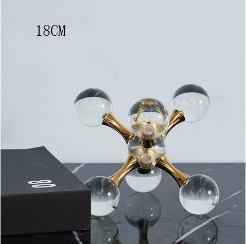 Modern Geometric High-end Minimalist Molecular Ornaments Home Decor Model Room Tea Table Wine Cabinet Desk Figurines Decoration