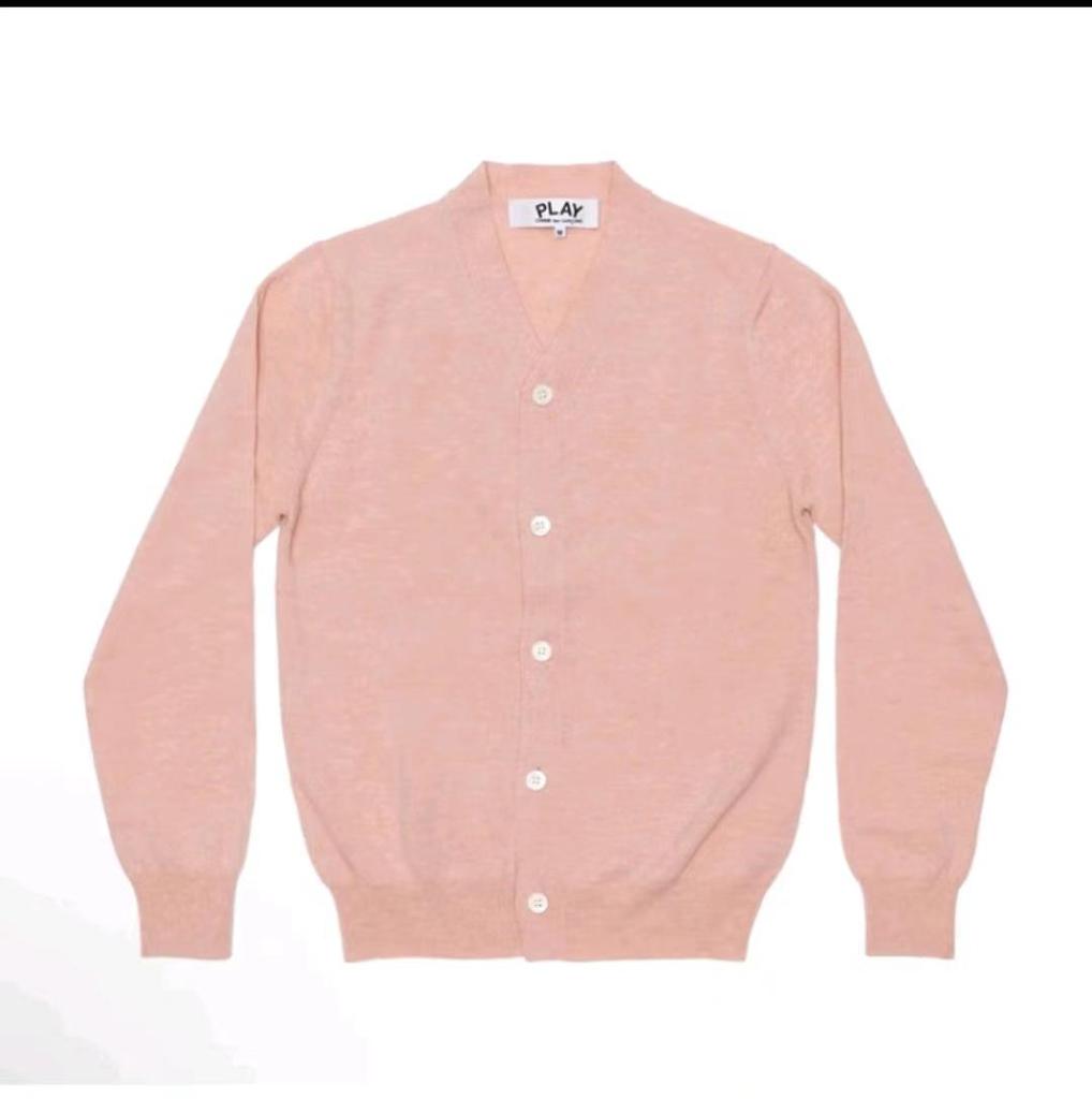 Kawaqiu 2023 Wool Cardigan Sweater, Macaron Color Sleeves, Red Heart Design