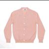 Kawaqiu 2023 Wool Cardigan Sweater, Macaron Color Sleeves, Red Heart Design