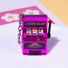Miniature Fruit Slot Machines Keychain Charm Colorful Accessory for Bags Portable Entertainment Phone Chain Decoration
