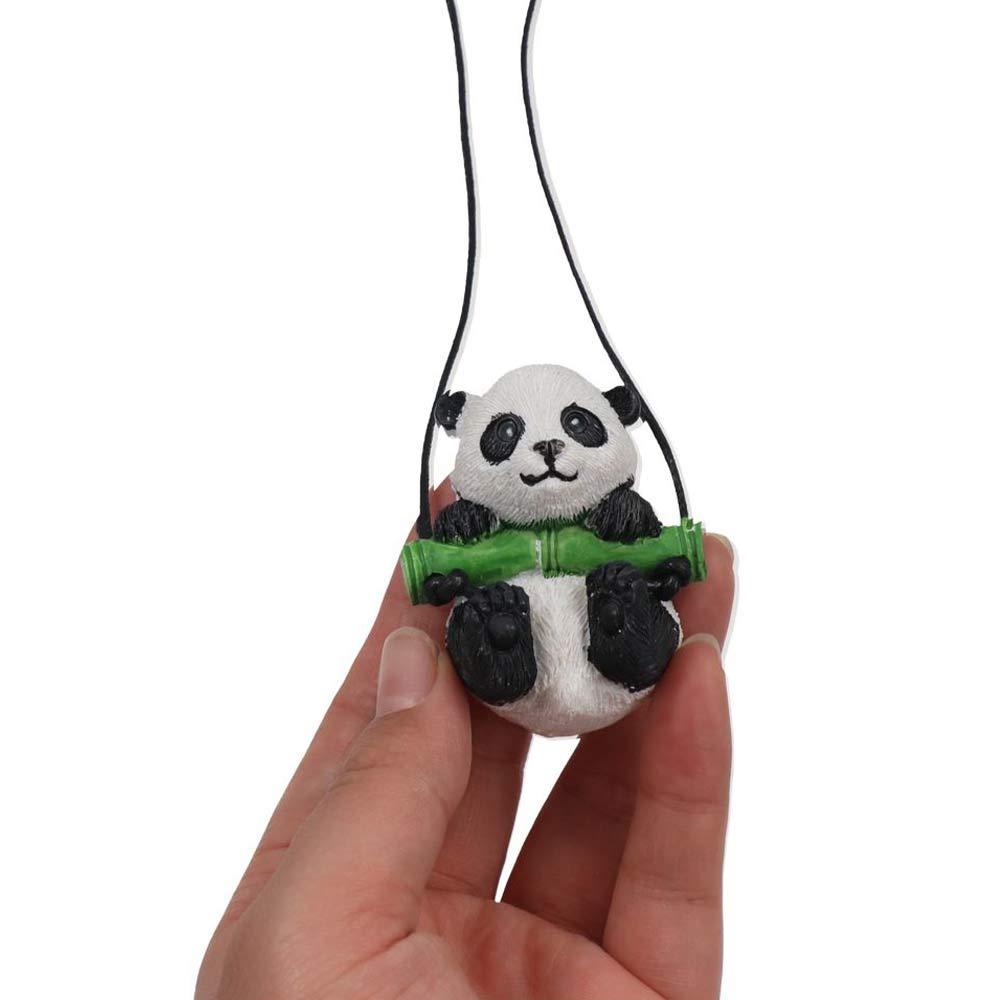 Lanyard Panda Car Rearview Mirror Pendant Resin Car Hanging Ornament Automobile Decoration