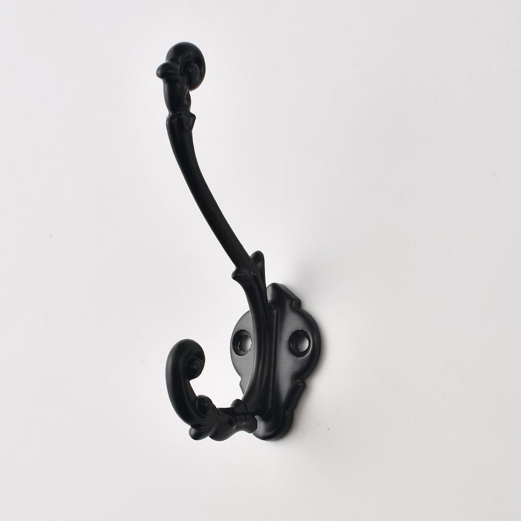 Alloy Double Hook Wall Mounted Coat and for Bathroom Kitchen Entryway