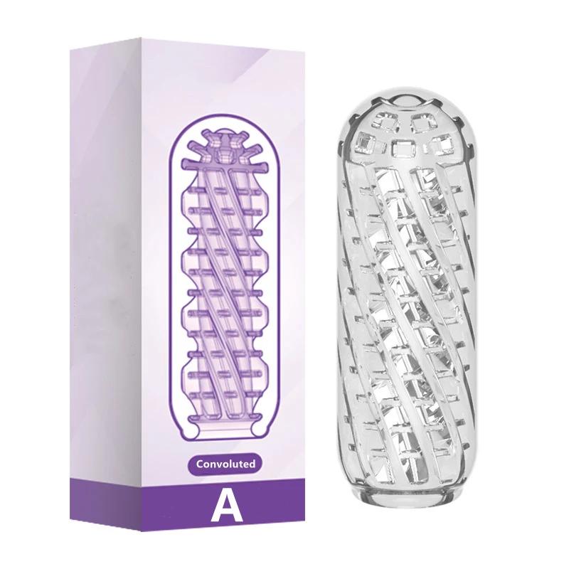 Male Masturbator Cup Soft Transparent Vagina Penis Exerciser Massager Blowjob Adult Products Vacuum Pump Cup Sex Toys for Men