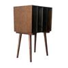 Supporto per Dischi in Vinile, Scaffale Organizzatore in Legno per CD, Supporto per Giradischi Retro con Vano Portaoggetti, Rastrelliera Espositiva Decorazione per la Casa Vintage