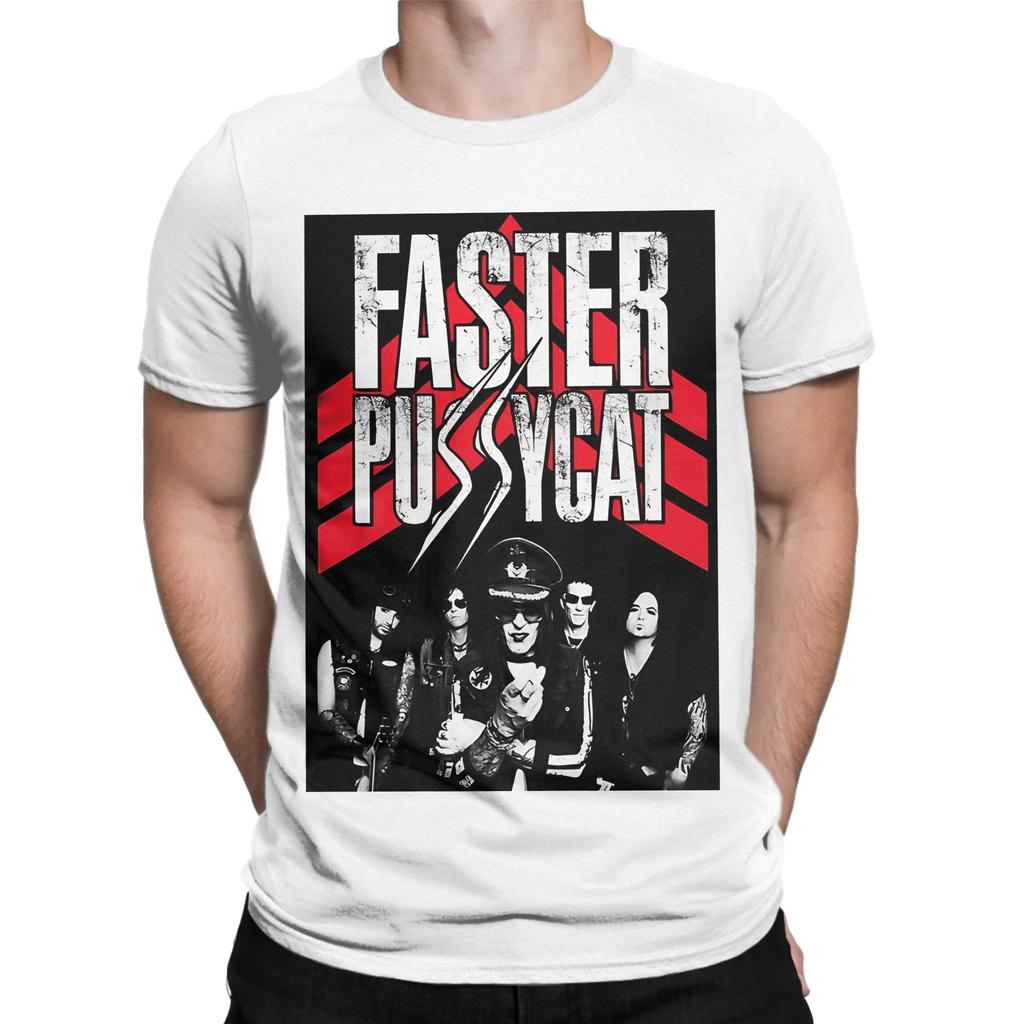 Faster Pussycat Band Funny 100 Cotton Tshirt Faster Pussycat Tees Tops For Unisex