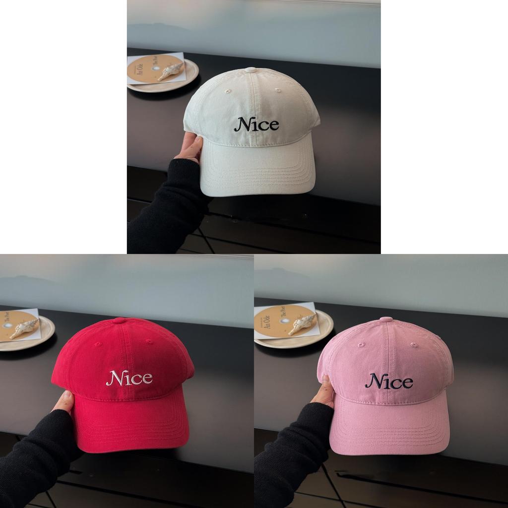 Embroidered Letter Baseball Cap For Women Men With Wide Brim Sun Protection