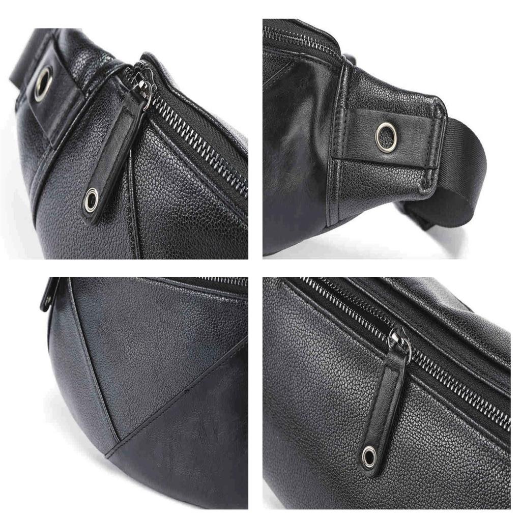waist waist shoulder black Artisan-made pouch, bag, bag, crossbody, men's, unisex,