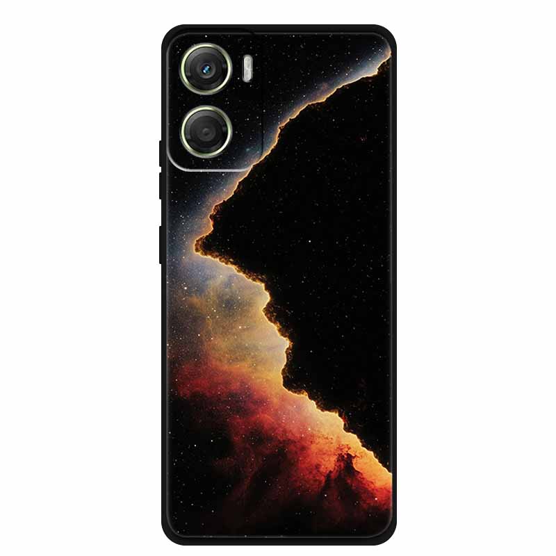 Flowers Case For Motorola Moto G06 G 06 4G Soft Silicone Phone Cover Funda Black TPU Protective Bumper Back Fashion Coque Shell