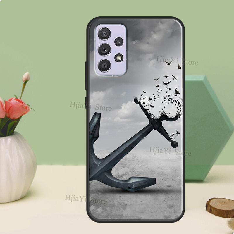 Anchor Boat Case For Samsung A54 A34 A24 A14 A51 A71 A12 A22 A32 A52 A72 A73 A33 A53 A13 Back Cover