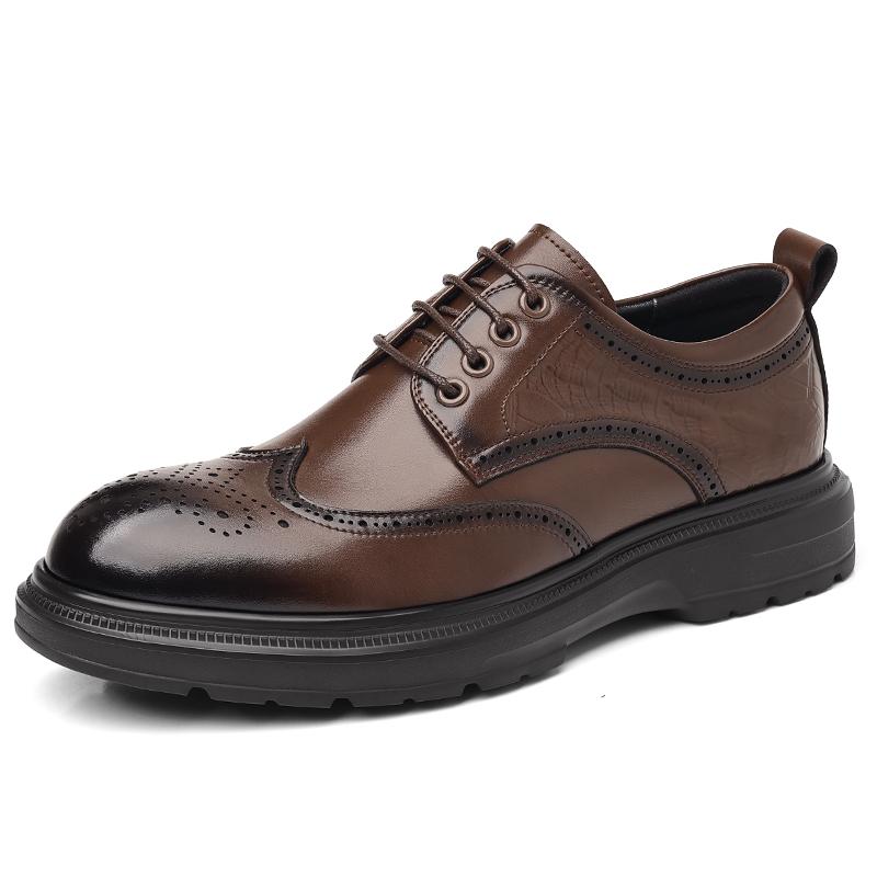 

Fashion Luxury Lace-Up Outdoor Male Shoes High Quality Men s Casual Leather Business Office Shoes Fashion Thick Bottom Man Oxford Shoes 44