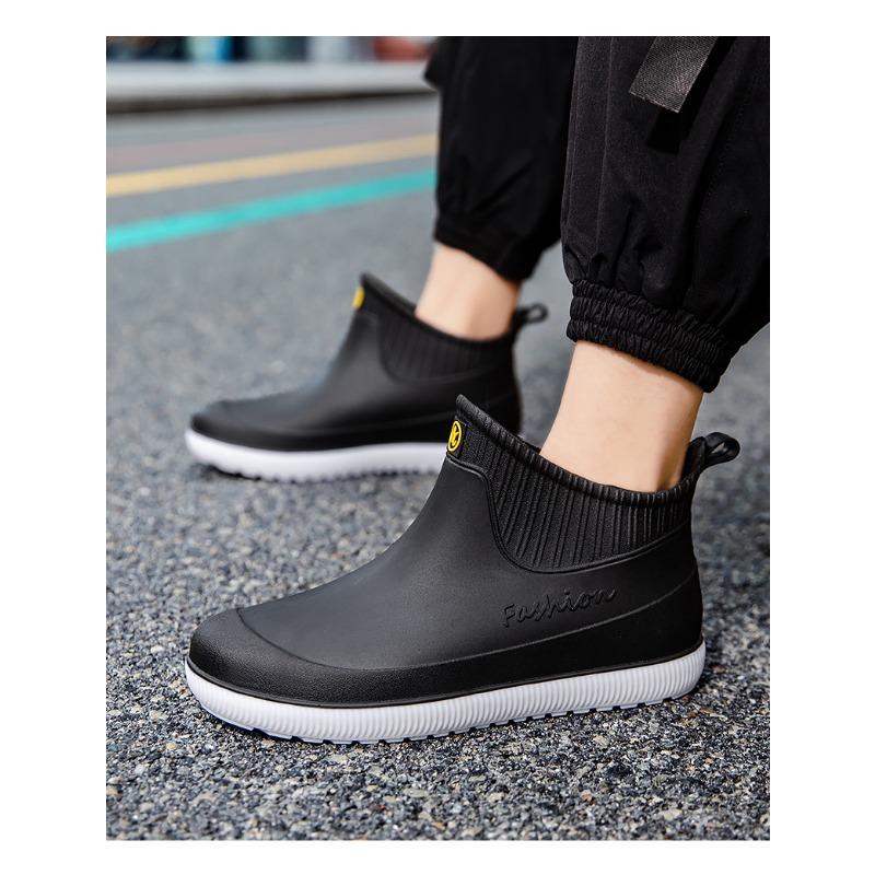 Herren Kurzer Schaft Regenstiefel, Wasserdichte Regenstiefel, Gummischuhe, Küchenwasserschuhe, Überschuhe