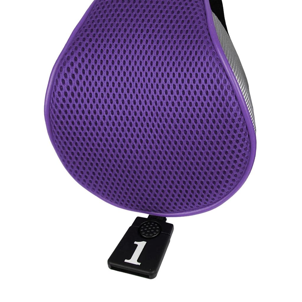Andux Golf Club Head Cover Golf Wood Driver Head Cover Set of 4 Compatible with 460cc MTMG30 (Purple)