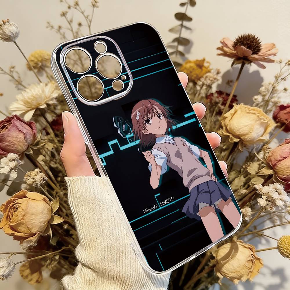 Mikoto Misaka  Phone Case Transparent Silicone Soft For iPhone 17 16 15 14 13 12 11 Mini Pro Max Plus