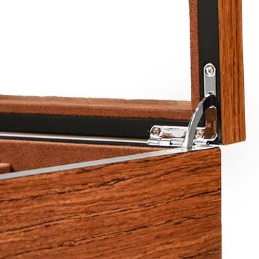 Luxurious Rectangle Watch Box Premium Velvet Cloth in Bright Orange Low-Key Brown Square Leather Jewelry Case