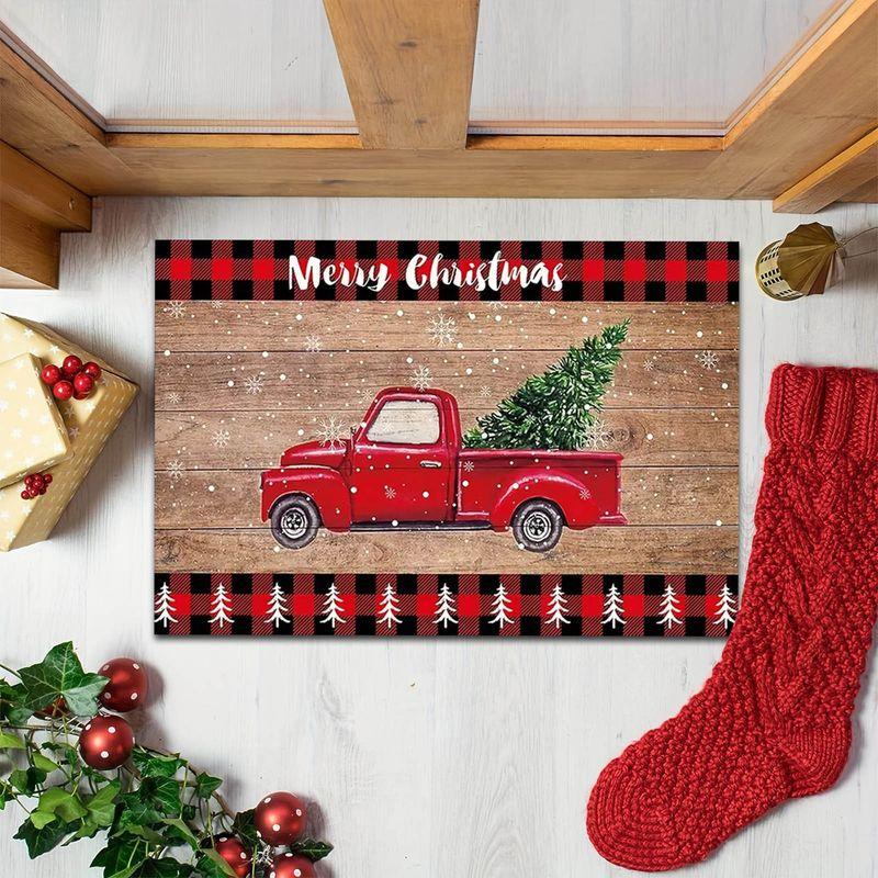 Fall Door Mat Apple Cider Print Welcome Rug Non Slip For Entryway Front Door Indoor Outdoor Holiday Home Decor