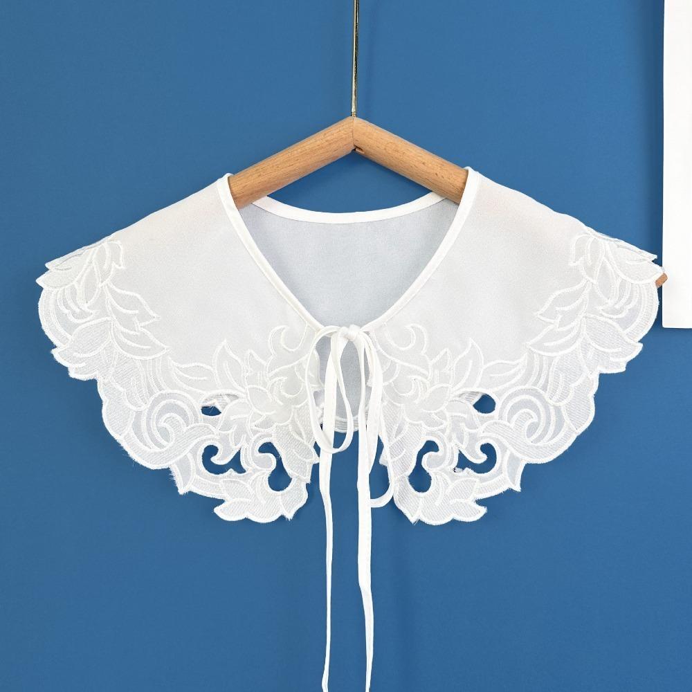 

Двухслойный женский кружевной воротник из органзы со съемным воротником рубашки