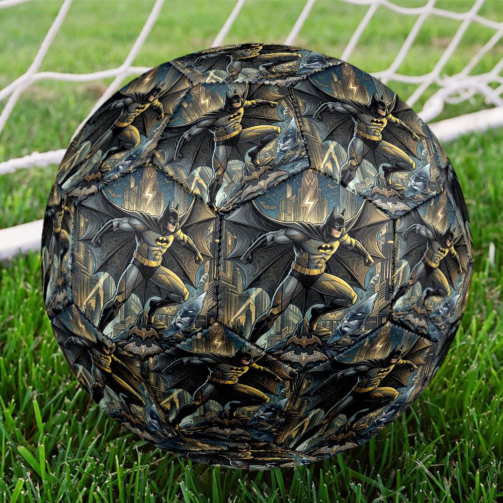 Batman Print Size 5 Soccer Ball, Standard Match Football for Sports Game and Team Practice, Ideal Gift for Soccer Fans