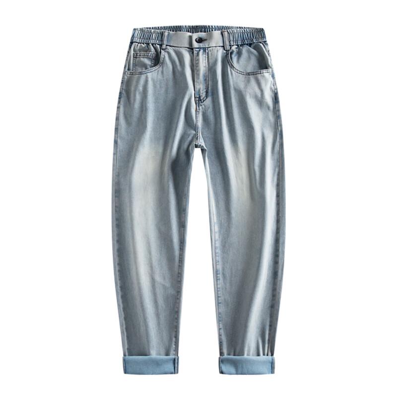 MONTAGUT Men's Smooth Tencel Breathable Loose Jeans