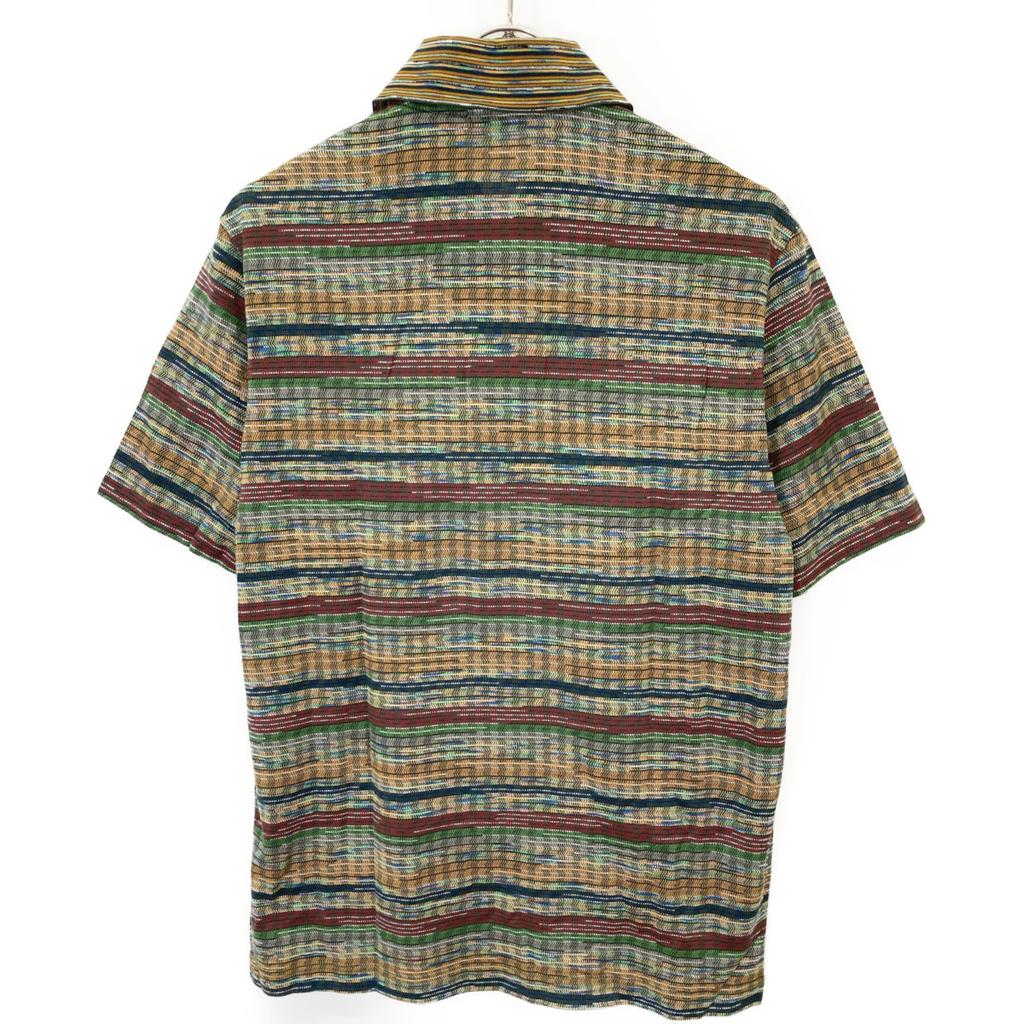 Missoni Excellent Condition All-over Print Polo Shirt Tops XS Green/Brown/YellowUsed