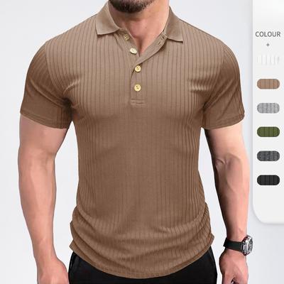 Sommer-Arbeits-Poloshirts für Herren, kurzärmelig, für Workout, Stretch, Basic-T-Shirt, lässig, schmal geschnitten, Golf-T-Shirts, sportliche Outdoor-Sportarten, Tennis-Shirts mit Kragen für Herren