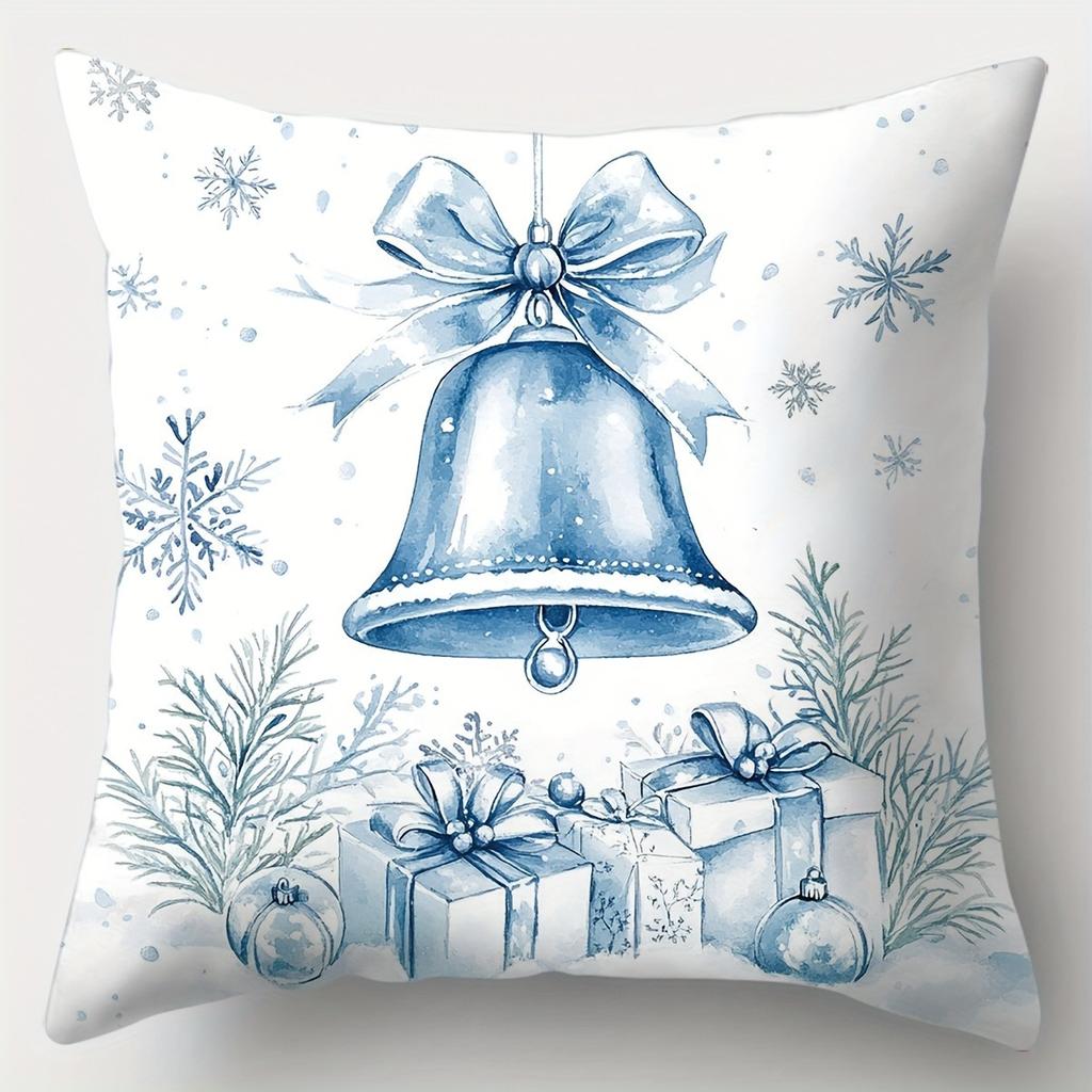 Weihnachtsdekoration Kissenbezug Geschenk Glocke Baum bedruckter Kissenbezug Wohnzimmer Sofa Kissen Suite Zimmer Heimdekoration