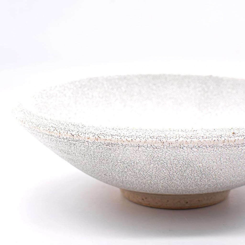 Utsuwa Roan Mino Ware "Hashiba Hyoe" Bowl, 5.5 Sun (approx. 17cm) Diameter, Kairagi (Kairagi) Rim, White Matte, Made In Japan, 044-0105