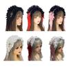 Dark Elegance Lolita Headwear Featuring Adjustable Band Gothic Crosses Charm And Intricate Lace Trim for Fashionistas