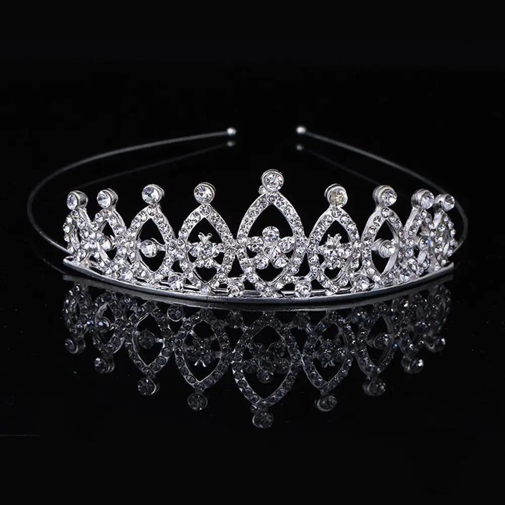 Exquisite Princess Crystal Tiara Crown Headband Children Girls Love Bride Prom Wedding Party Accessories Jewelry Gifts New