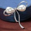 Versatile Pearl Bow Brooch Femininity Anti-Light Retro Corsage Accessories Cardigan Buckle Clothing