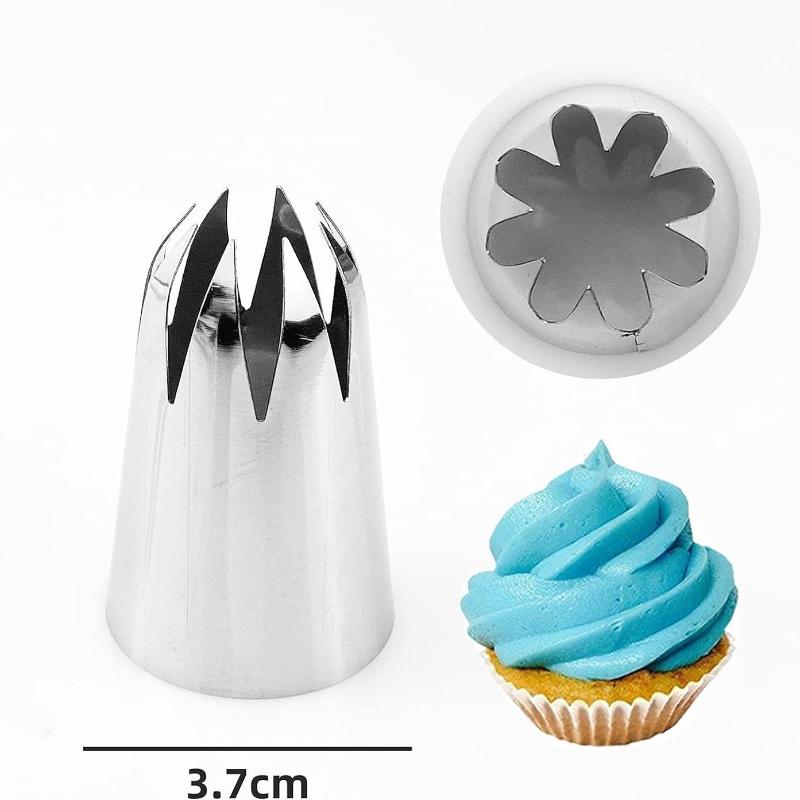 

Large Size Square Icing Piping Nozzles Cake Decorating Pastry Tip Sets Fondant Cake Mold Tools Dessert Decorators A7